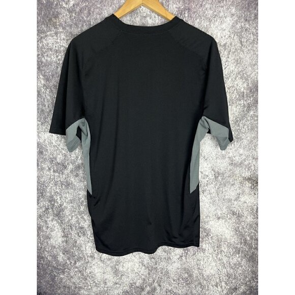 Nike Dri-Fit Gray and Black Swoosh Logo "Running" T Shirt Compression Men Medium - Picture 10 of 13